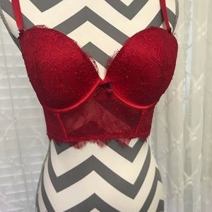 Victoria secret red lace bra
